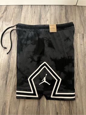 Jordan Black Athletic Shorts with White Jumpman Accent